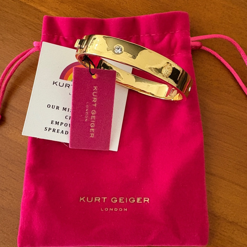 Kurt Geiger Gold Bracelet. NEW. Beautiful! Original packaging.